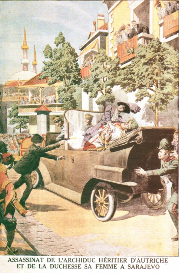 1914 28 juin Le Petit Journal Assassinat de l-archiduc heritier d-Autriche et de sa femme a Sarajevo.jpg